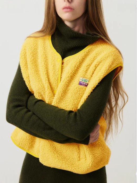Dames mouwloze vest met knopen voor in de lente