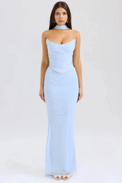Strapless Corset Minirok met Netstof