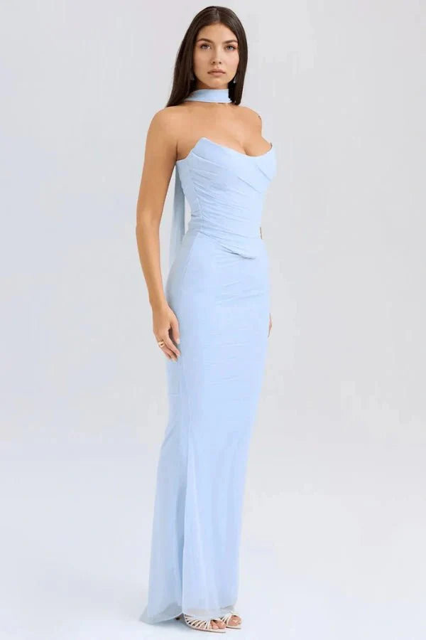 Strapless Corset Minirok met Netstof
