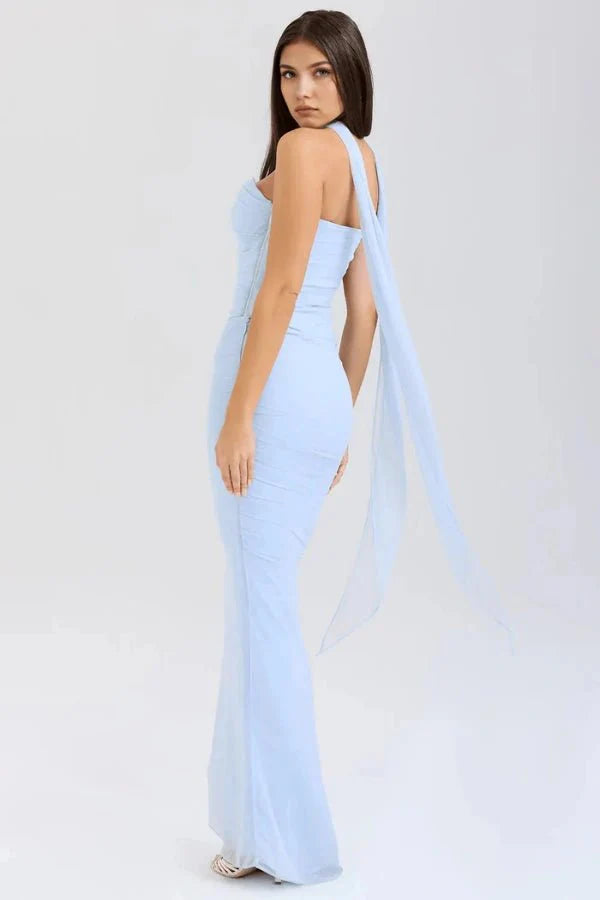 Strapless Corset Minirok met Netstof