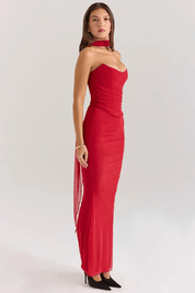 Strapless Corset Minirok met Netstof
