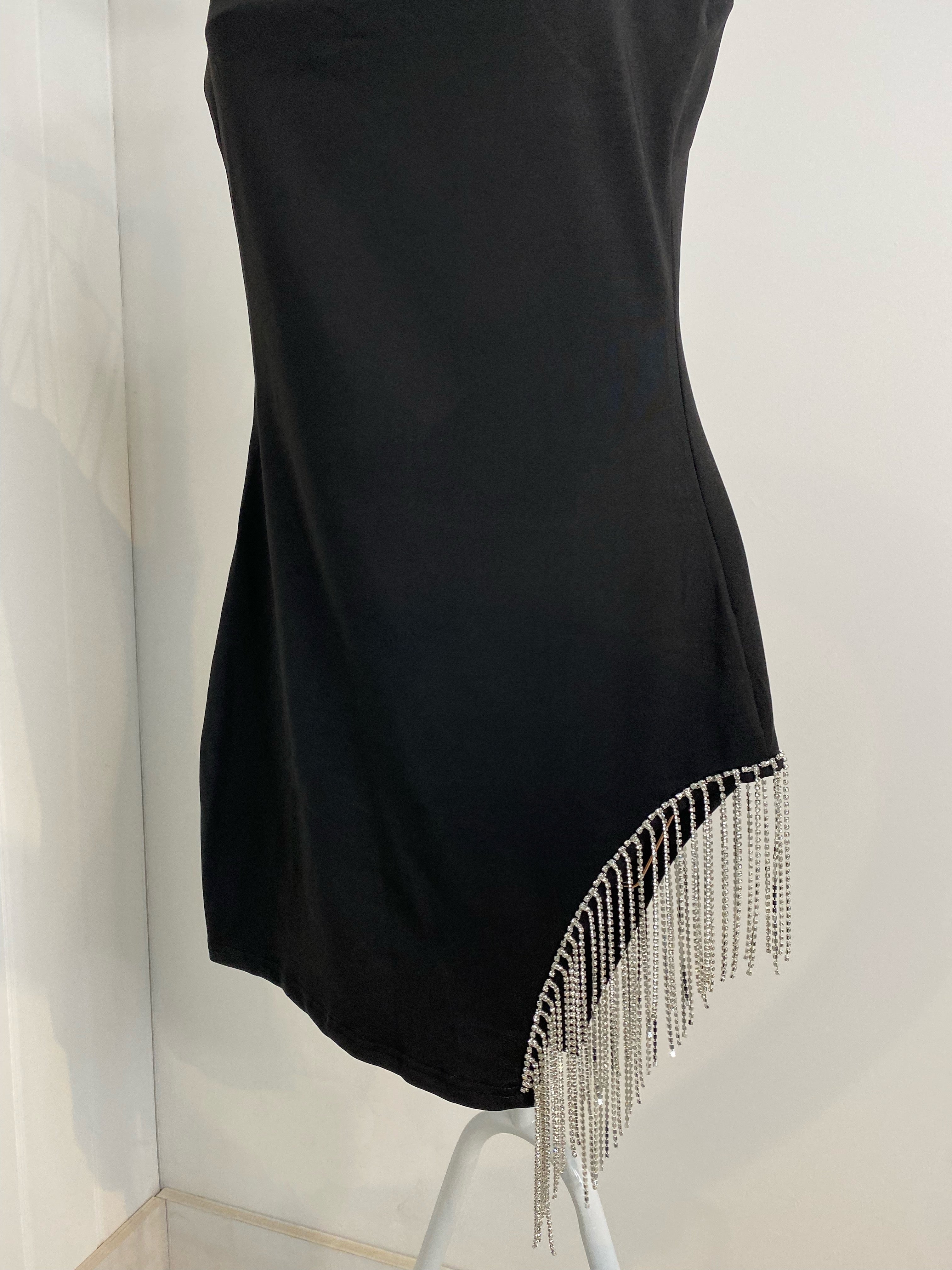 Dames zomerjurk asymmetrisch met ketting split