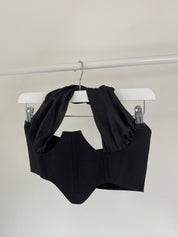 Dames halter corset top van satijn - Feestelijk