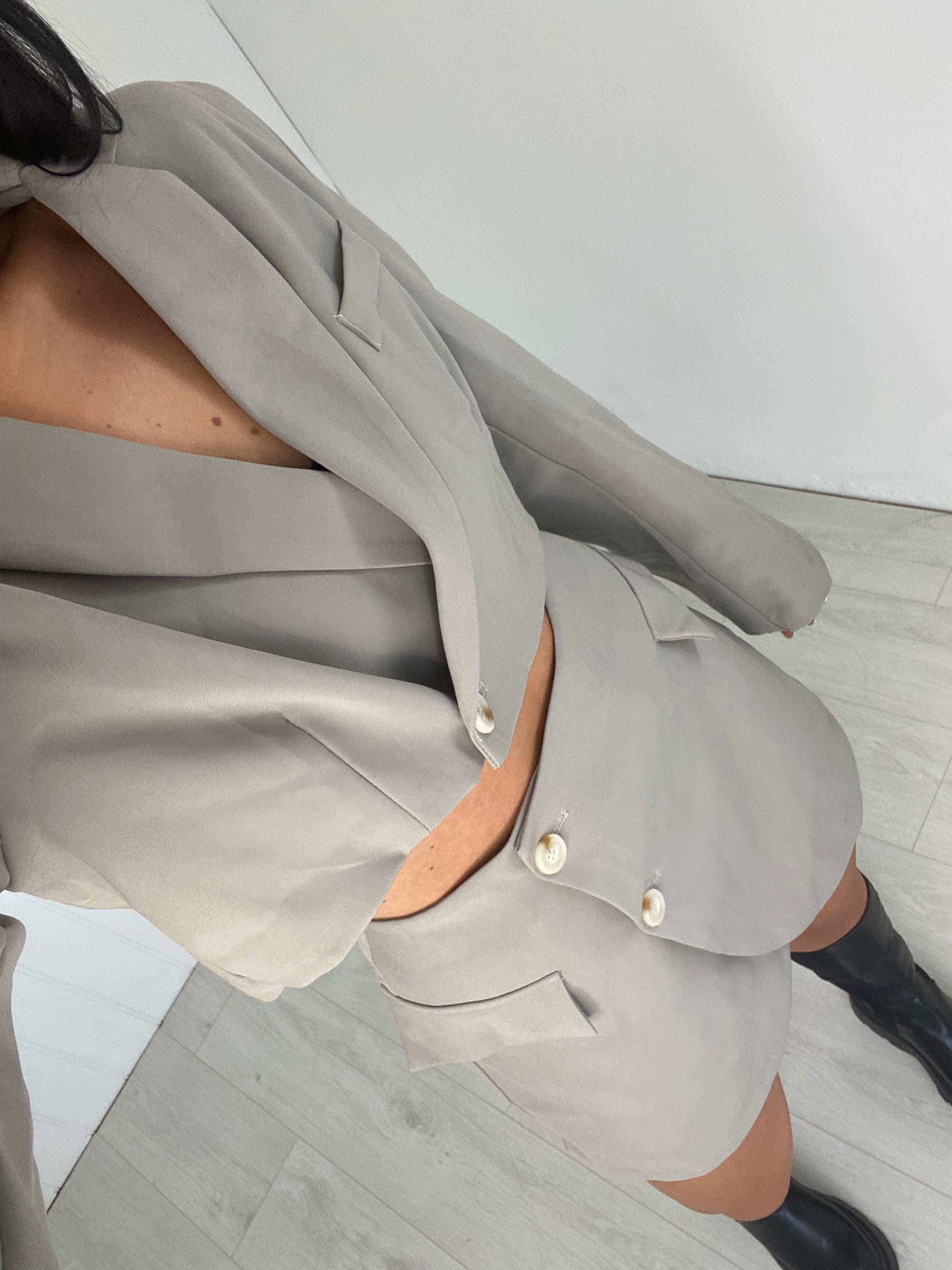 Dames tweedelig pak met blazer en minirok - Zomer set