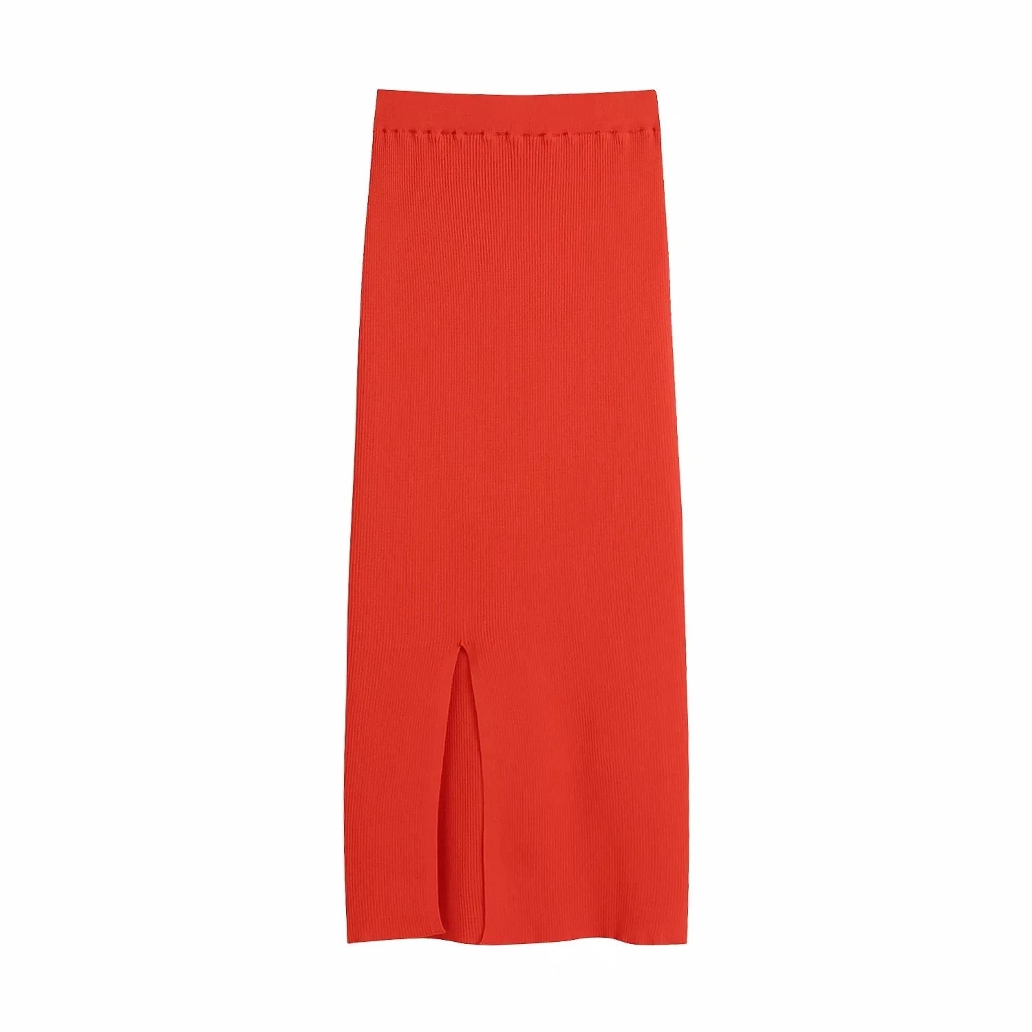 Dames zomerset met bralet in rood - Cropped top en split rok midi