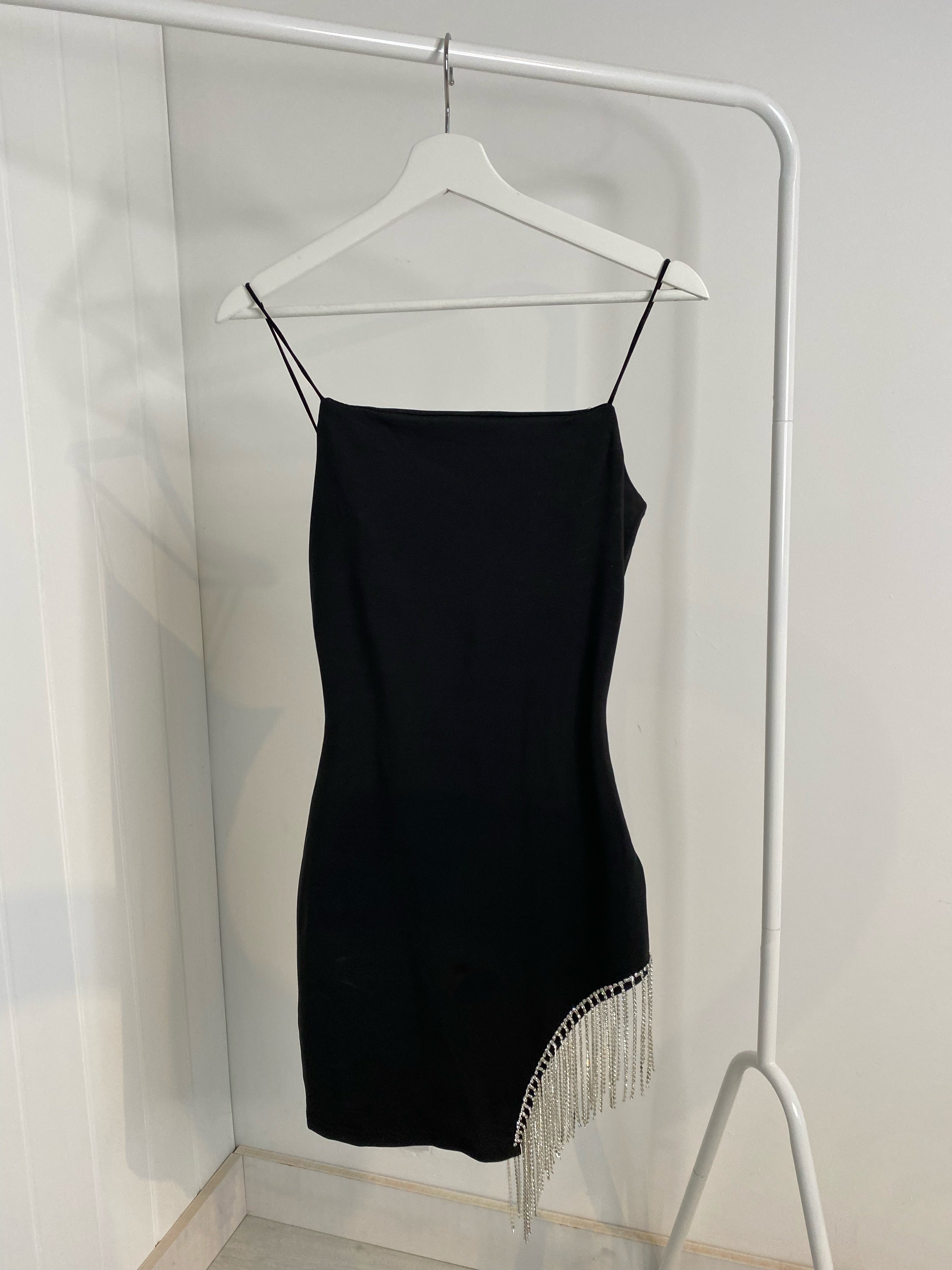 Dames zomerjurk asymmetrisch met ketting split