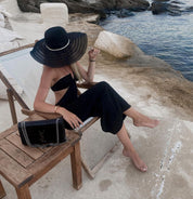 Dames zomerjurk halter met cut-out detail en split