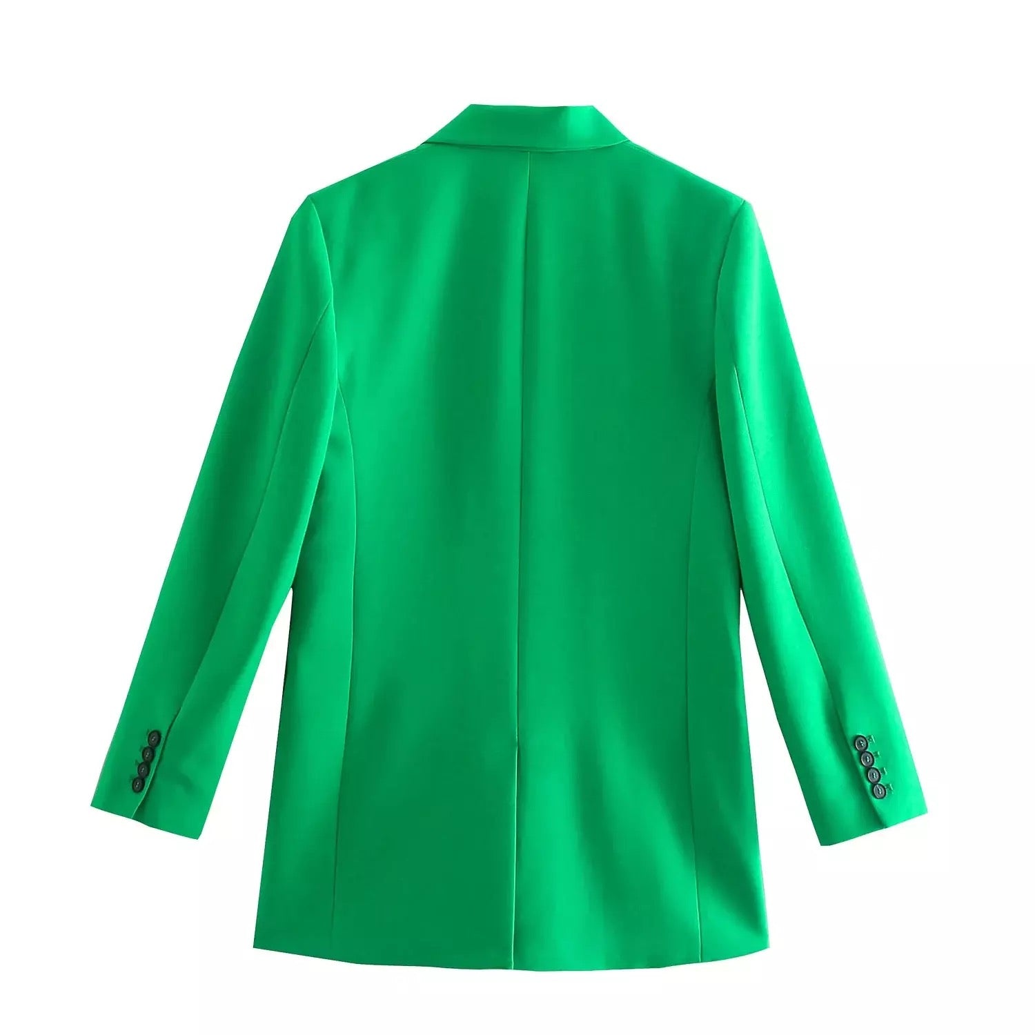 Groene dames set - Blazer en mini rok set oversized met split