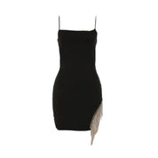 Dames zomerjurk asymmetrisch met ketting split