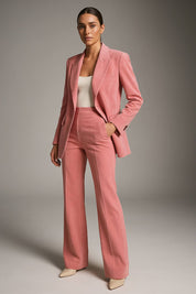 Dames blazer-pantalon set | Elegante colbert met rechte pantalon