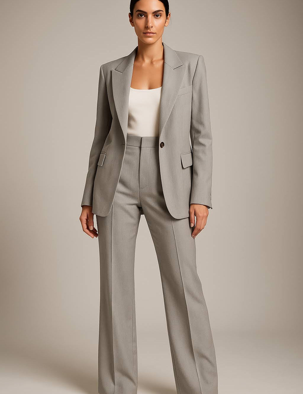 Dames blazer-pantalon set | Elegante colbert met rechte pantalon