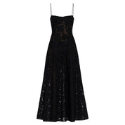 Elegante Corset Maxi Jurk met Bloemenprint - Avondjurk