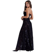 Elegante Corset Maxi Jurk met Bloemenprint - Avondjurk