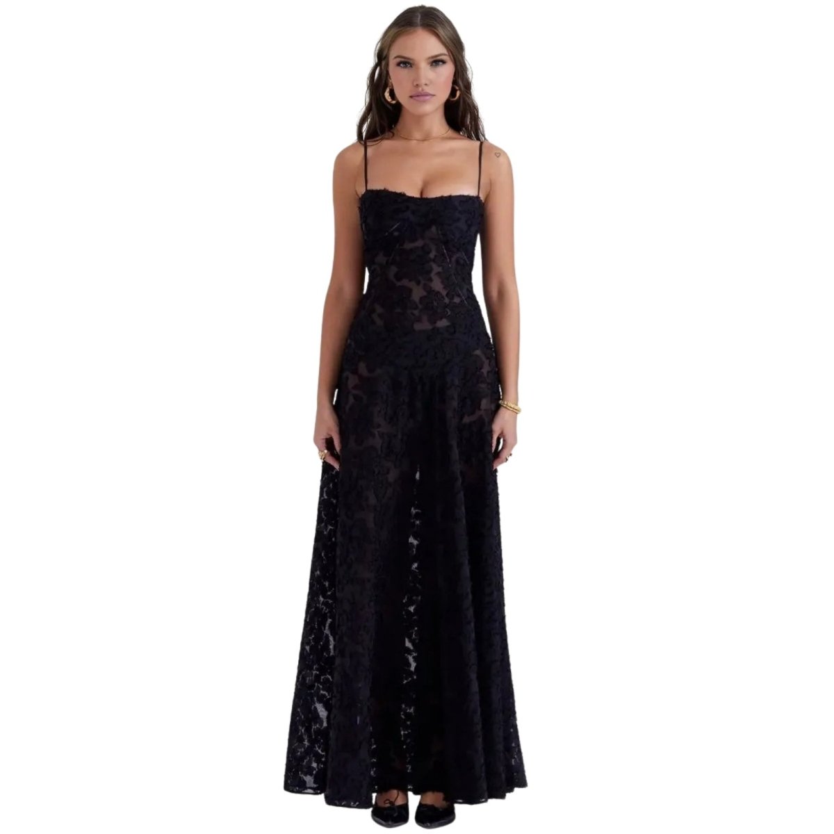 Elegante Corset Maxi Jurk met Bloemenprint - Avondjurk