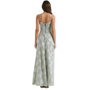 Elegante Corset Maxi Jurk met Bloemenprint - Avondjurk