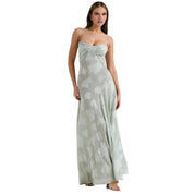 Elegante Corset Maxi Jurk met Bloemenprint - Avondjurk