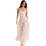 Elegante Corset Maxi Jurk met Bloemenprint - Avondjurk