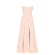 Elegante Corset Maxi Jurk met Bloemenprint - Avondjurk