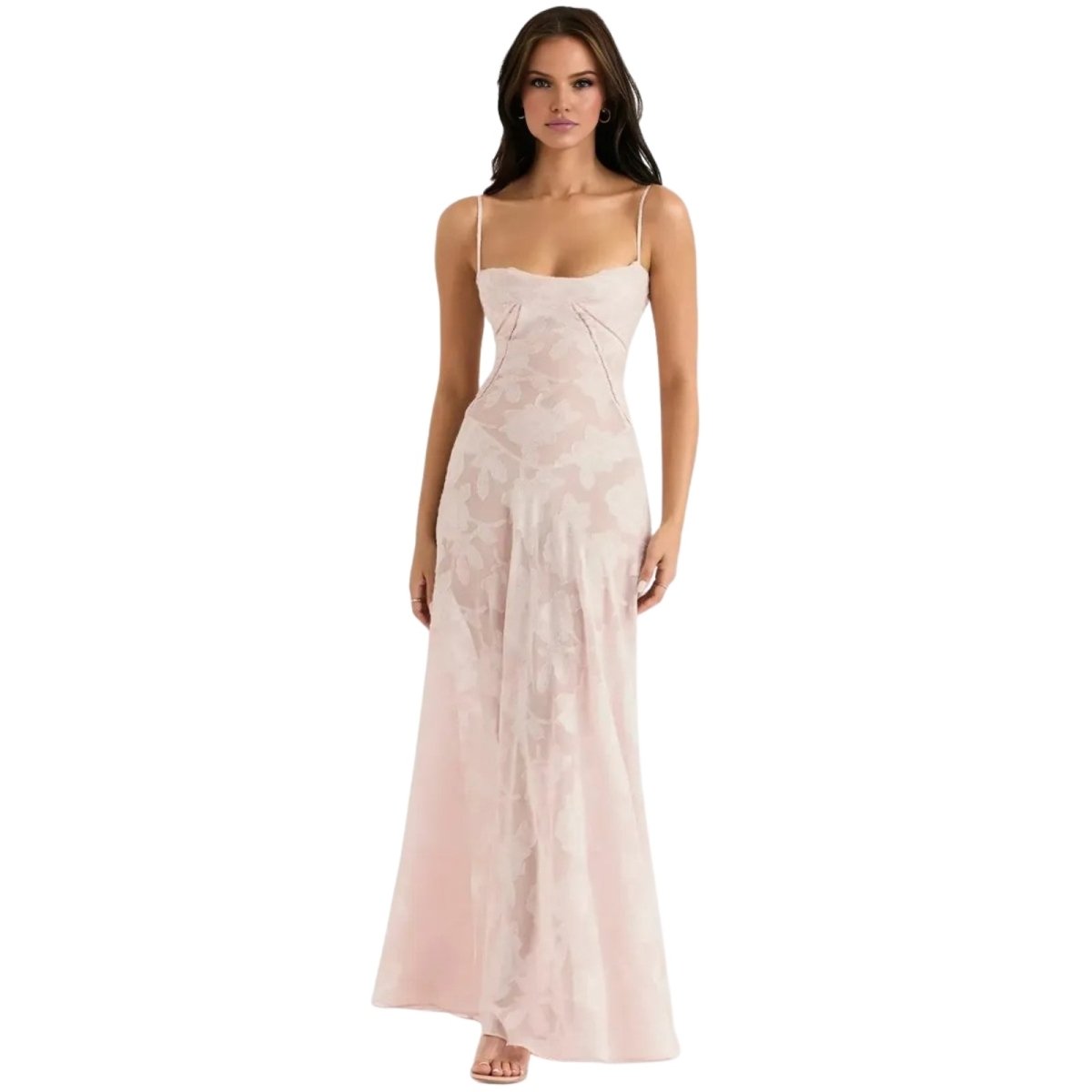 Elegante Corset Maxi Jurk met Bloemenprint - Avondjurk