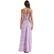 Elegante Corset Maxi Jurk met Bloemenprint - Avondjurk