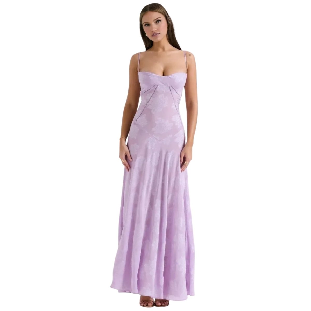 Elegante Corset Maxi Jurk met Bloemenprint - Avondjurk
