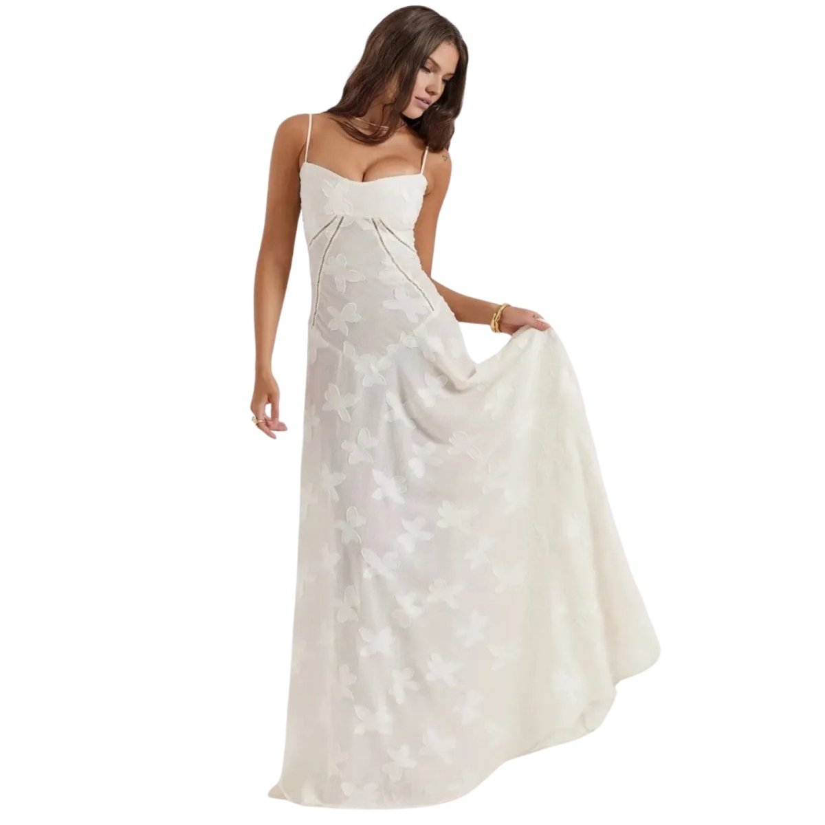 Elegante Corset Maxi Jurk met Bloemenprint - Avondjurk