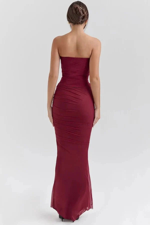Strapless Corset Minirok met Netstof