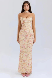 Strapless Corset Minirok met Netstof