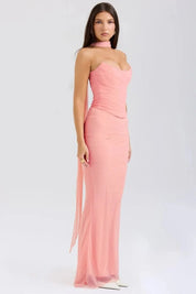 Strapless Corset Minirok met Netstof