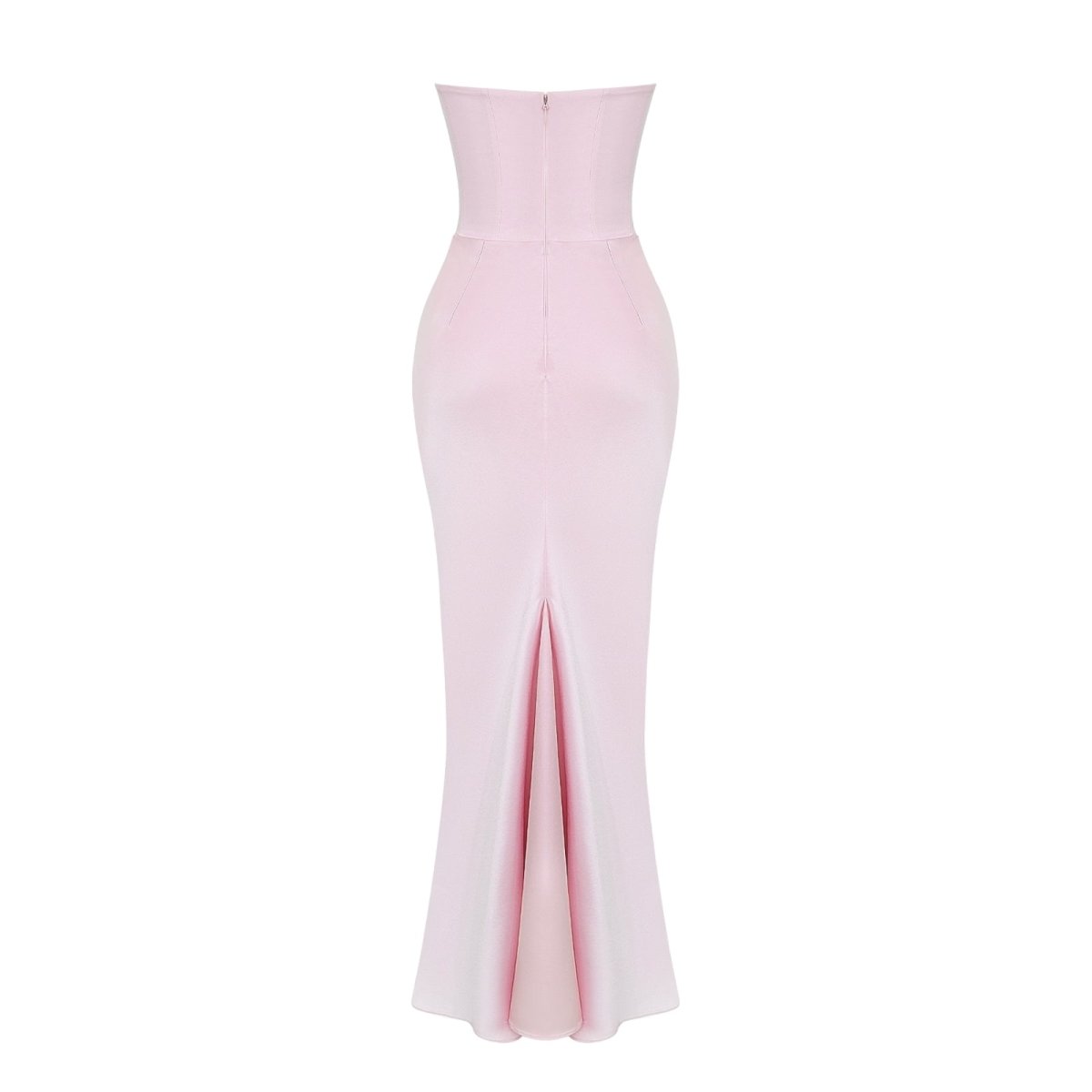 Satijnen Strapless Corset Maxi Jurk