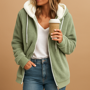 Dames vest met capuchon | Zacht vest met ritssluiting
