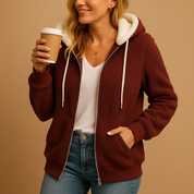 Dames vest met capuchon | Zacht vest met ritssluiting