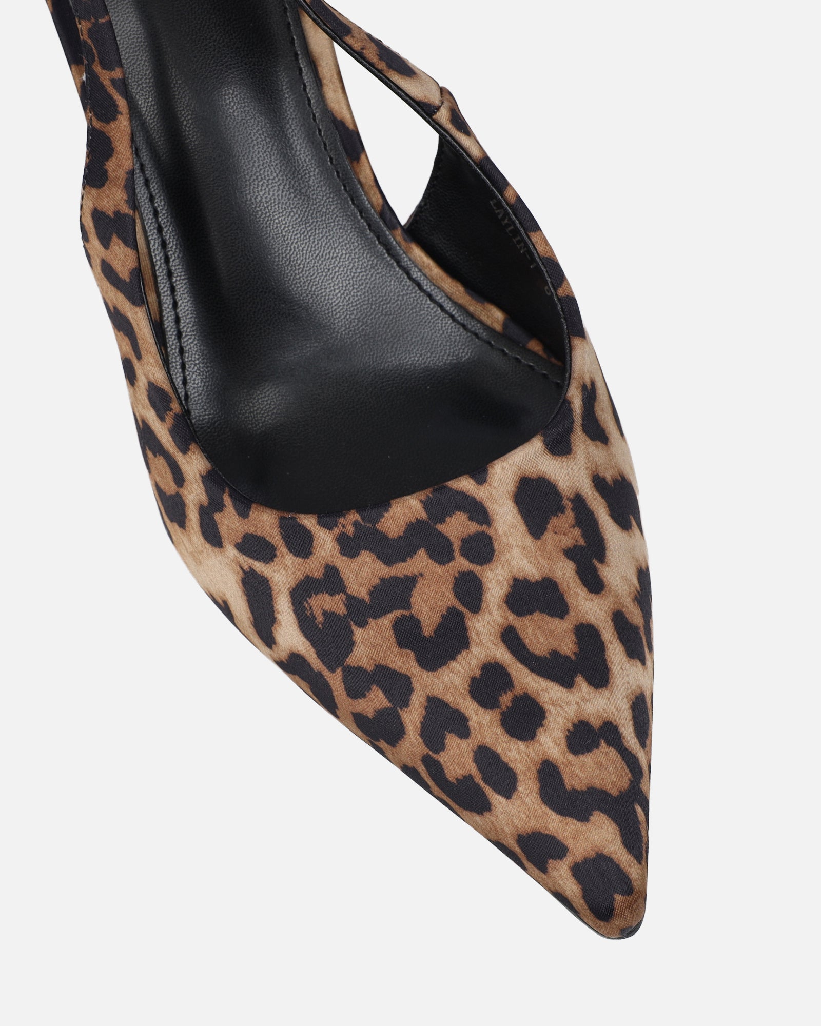Slingback pumps | Luipaard print met puntige neus en enkelbandje