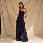 Dames jumpsuit mouwloos met corset effect voor zomer