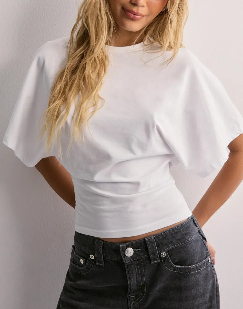 Ladies summer crop top - Tailored and wide sleeves