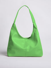 Grote Dames Schoudertas Glanzende Afwerking | Ruime Leren Look Tas met Pouch