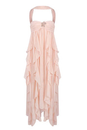 Dames zomerjurk maxi met volants en ster detail