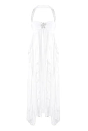 Dames zomerjurk maxi met volants en ster detail