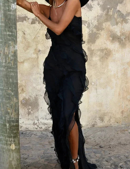 robe-maxi-volants-sans-manches-col-en-v-avec-fente-robe-soire-femme--7ec25.webp