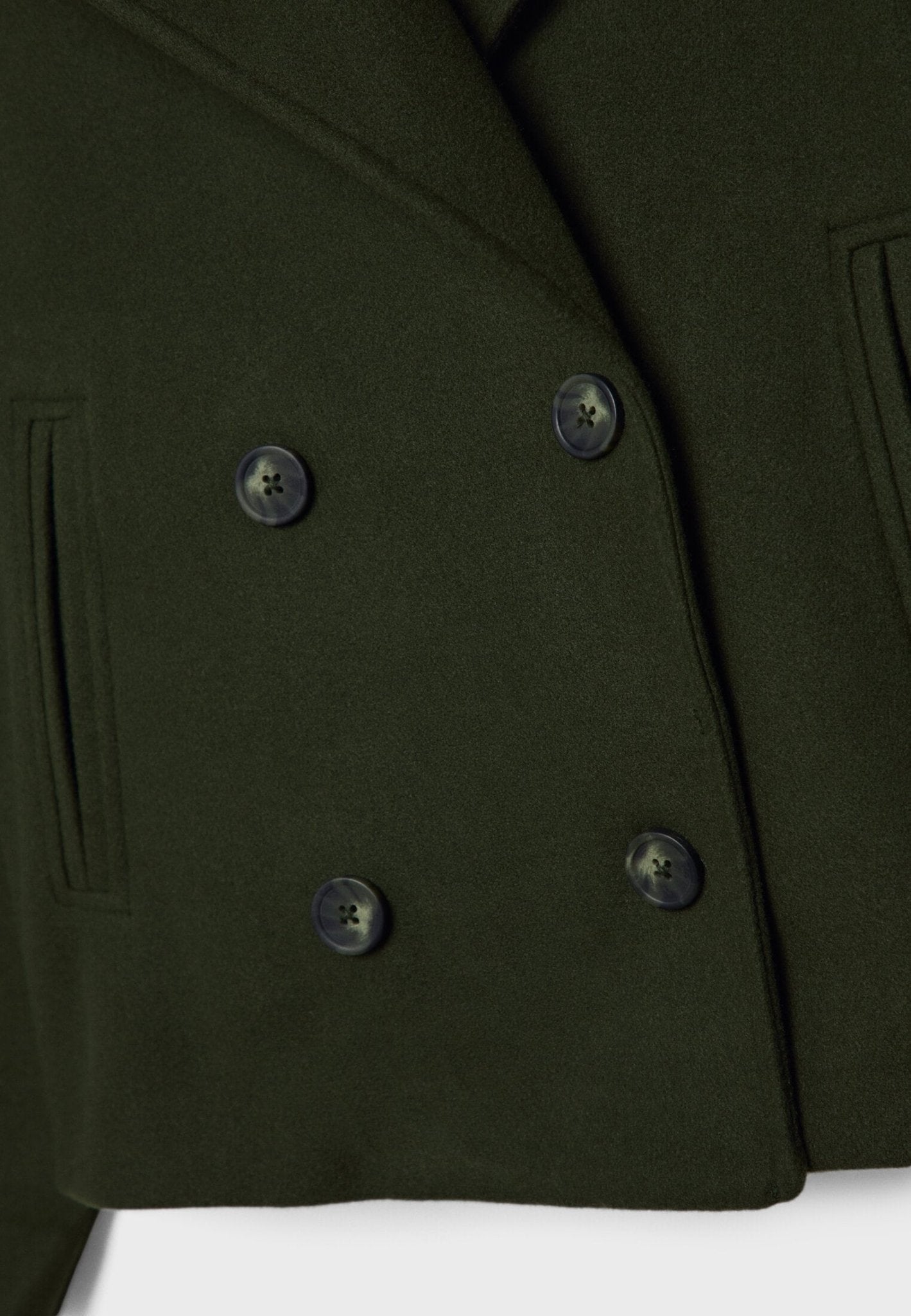 Dames korte jas | Elegante korte jas met knopen en brede kraag