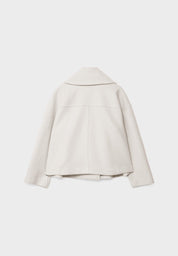 Dames korte jas | Elegante korte jas met knopen en brede kraag