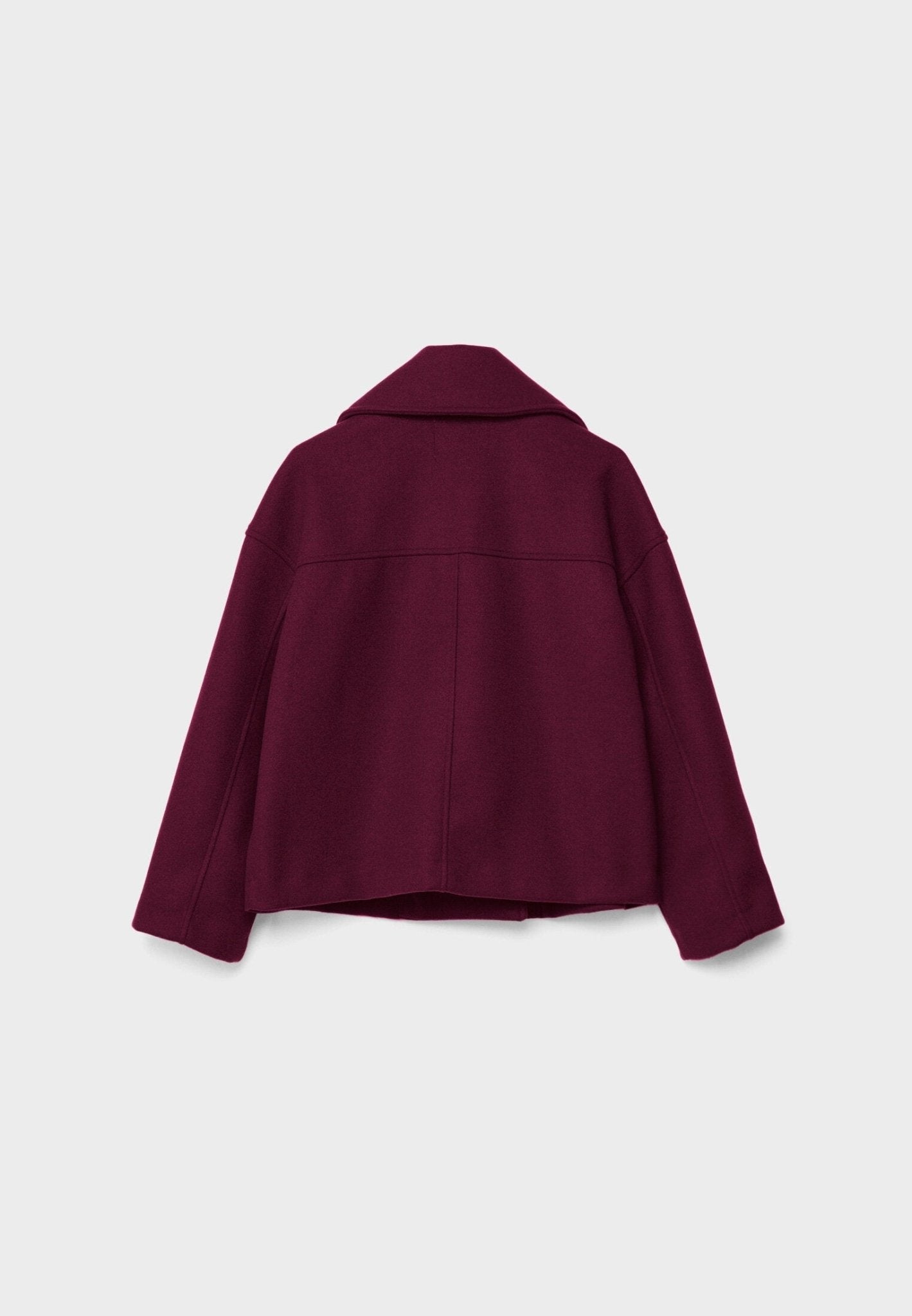 Dames korte jas | Elegante korte jas met knopen en brede kraag