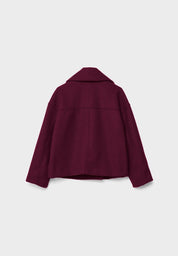 Dames korte jas | Elegante korte jas met knopen en brede kraag