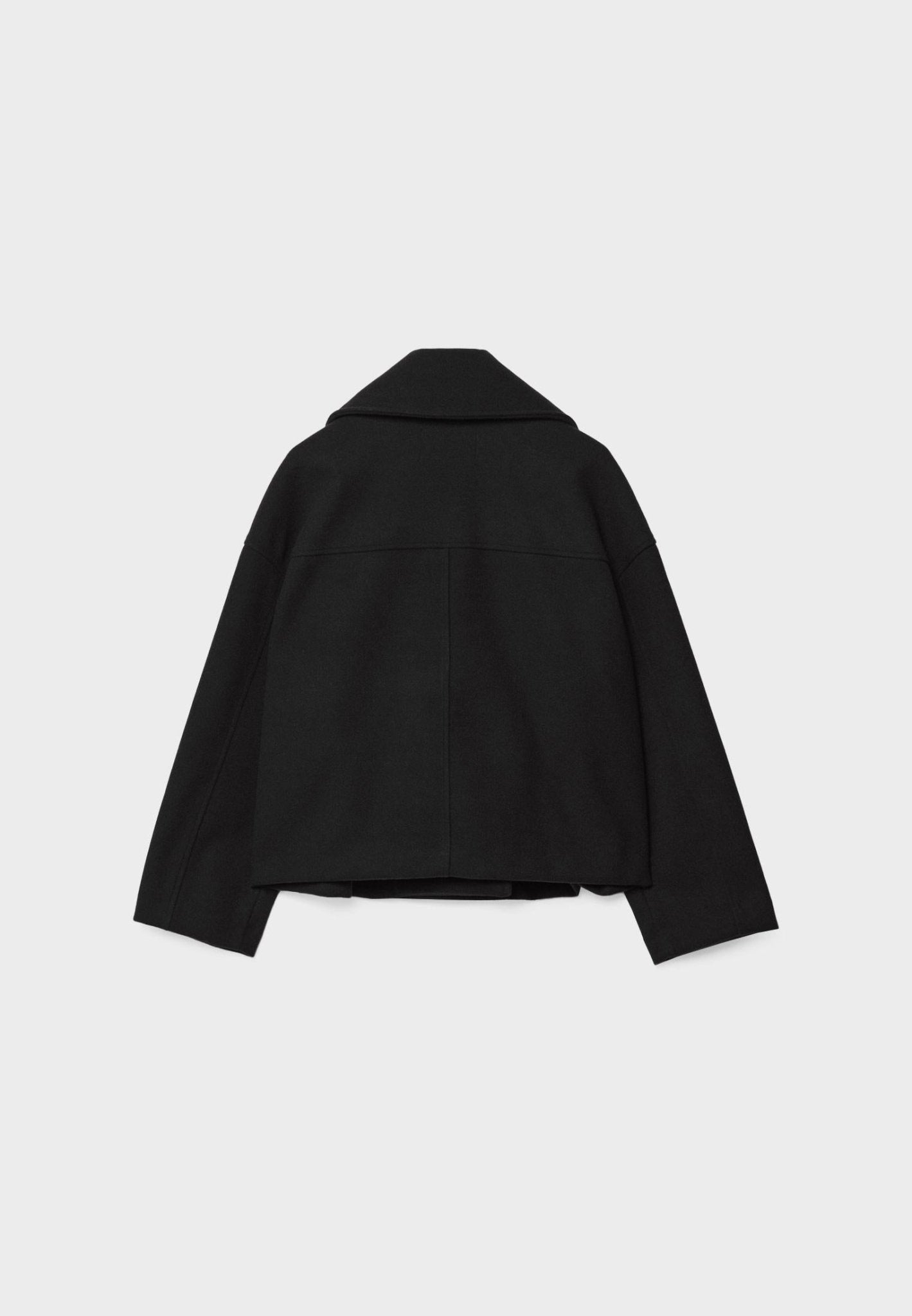 Dames korte jas | Elegante korte jas met knopen en brede kraag