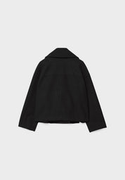 Dames korte jas | Elegante korte jas met knopen en brede kraag