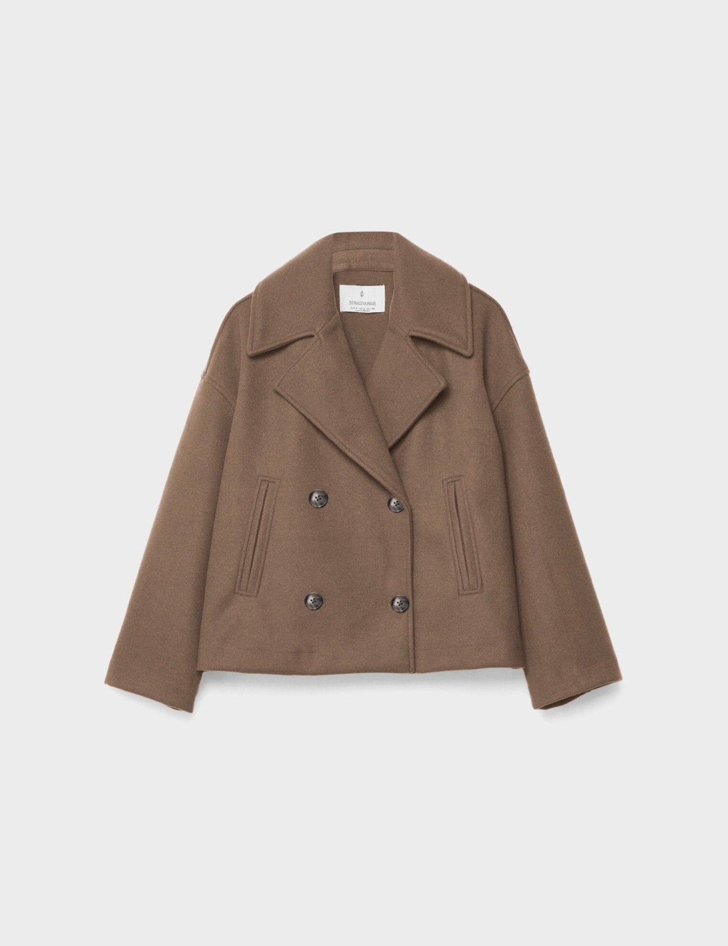 Korte dames Mantel | Dubbelgeknoopt | Reverskraag en Korte Pasvorm