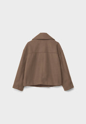 Dames korte jas | Elegante korte jas met knopen en brede kraag