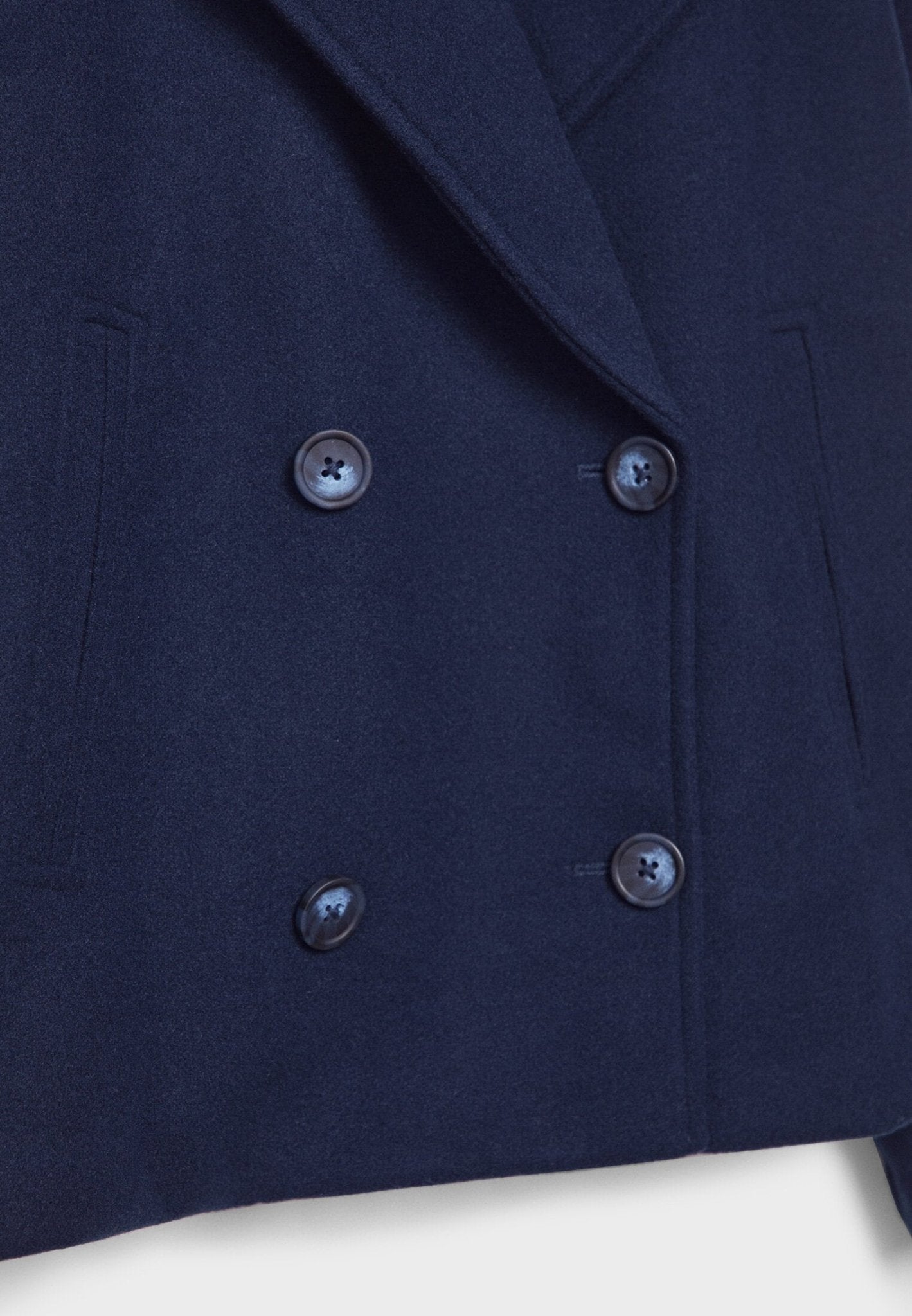Dames korte jas | Elegante korte jas met knopen en brede kraag