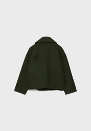 Dames korte jas | Elegante korte jas met knopen en brede kraag