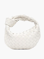 Geweven dames handtas | Stijlvolle pouch met knoop detail